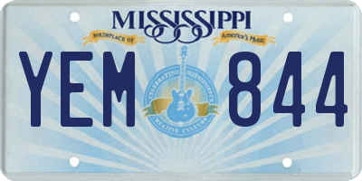MS license plate YEM844