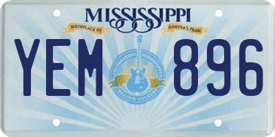 MS license plate YEM896