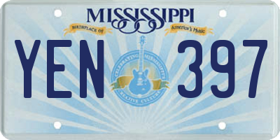 MS license plate YEN397