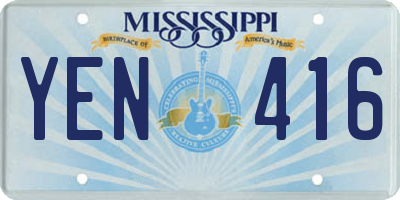 MS license plate YEN416
