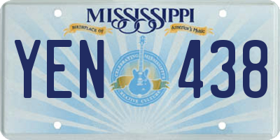MS license plate YEN438