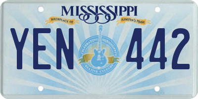 MS license plate YEN442