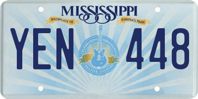 MS license plate YEN448