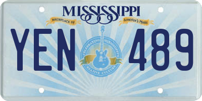 MS license plate YEN489