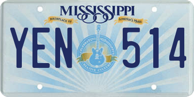 MS license plate YEN514