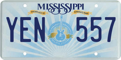 MS license plate YEN557
