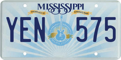 MS license plate YEN575