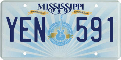 MS license plate YEN591