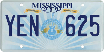 MS license plate YEN625