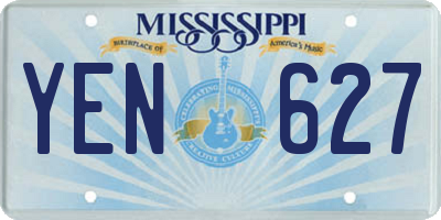 MS license plate YEN627
