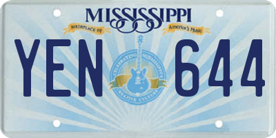 MS license plate YEN644
