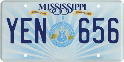 MS license plate YEN656