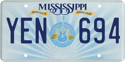 MS license plate YEN694