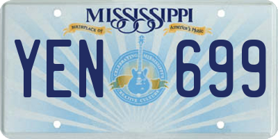 MS license plate YEN699
