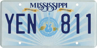MS license plate YEN811