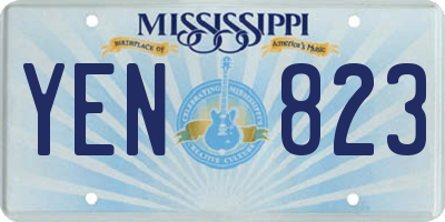 MS license plate YEN823