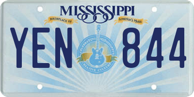 MS license plate YEN844