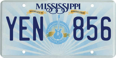 MS license plate YEN856