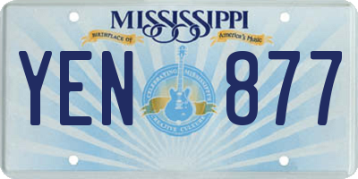 MS license plate YEN877