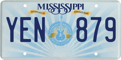 MS license plate YEN879