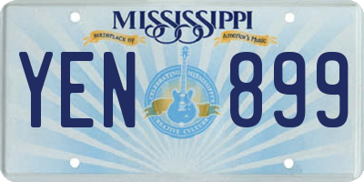 MS license plate YEN899
