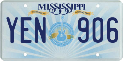 MS license plate YEN906