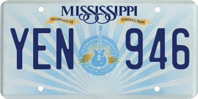 MS license plate YEN946
