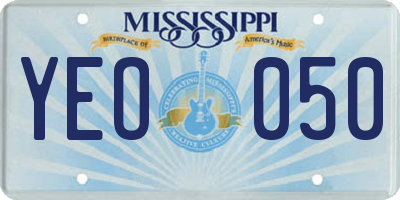 MS license plate YEO050