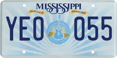 MS license plate YEO055