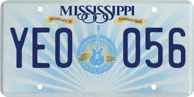 MS license plate YEO056