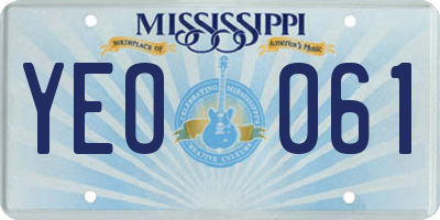 MS license plate YEO061