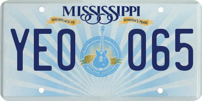 MS license plate YEO065