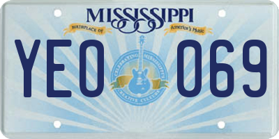 MS license plate YEO069