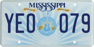 MS license plate YEO079
