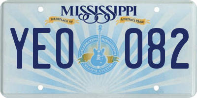MS license plate YEO082