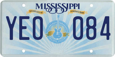 MS license plate YEO084
