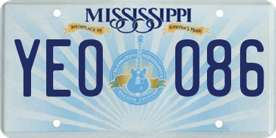 MS license plate YEO086