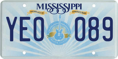 MS license plate YEO089