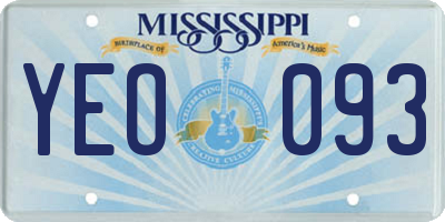 MS license plate YEO093