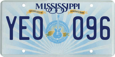 MS license plate YEO096