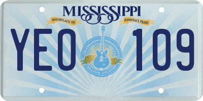 MS license plate YEO109
