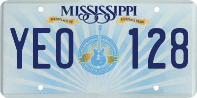MS license plate YEO128