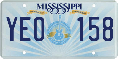 MS license plate YEO158