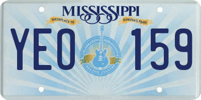 MS license plate YEO159
