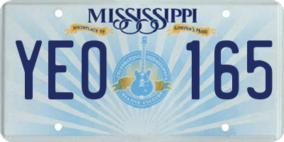 MS license plate YEO165