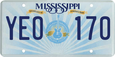 MS license plate YEO170