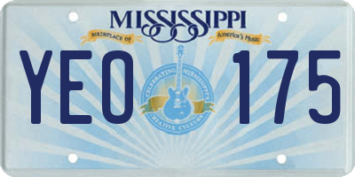 MS license plate YEO175