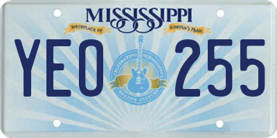 MS license plate YEO255