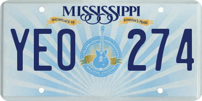MS license plate YEO274