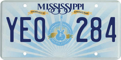 MS license plate YEO284